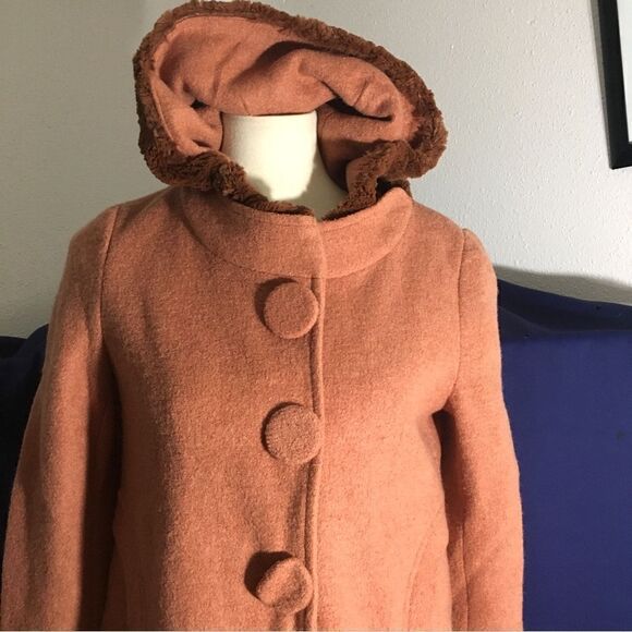 Cunkouyiyi Soft Orange Brick Coat Size M - Picture 7 of 16